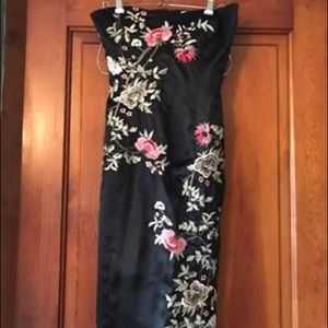 Black dress floral design